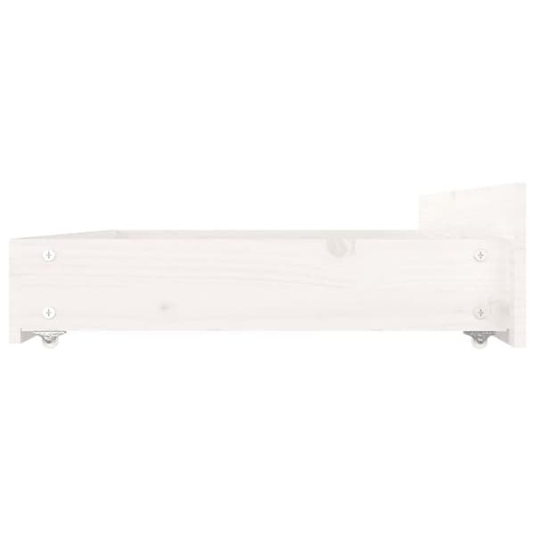 sengeramme med skuffer 150x200 cm King Size hvid
