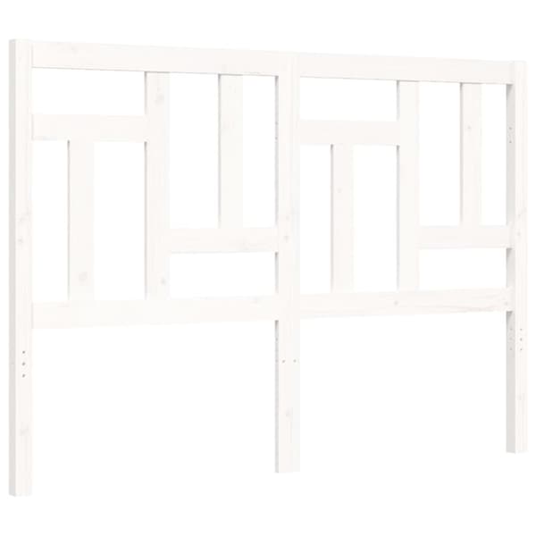 sengeramme med sengegavl 120x200 cm massivt træ hvid