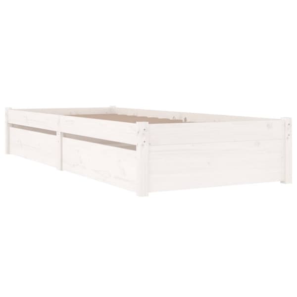 sengeramme med skuffer 100x200 cm hvid