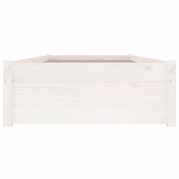 sengeramme med skuffer 100x200 cm hvid