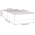 Miniatyrbillede 9 af 9: sengeramme 100x200 cm stof sort