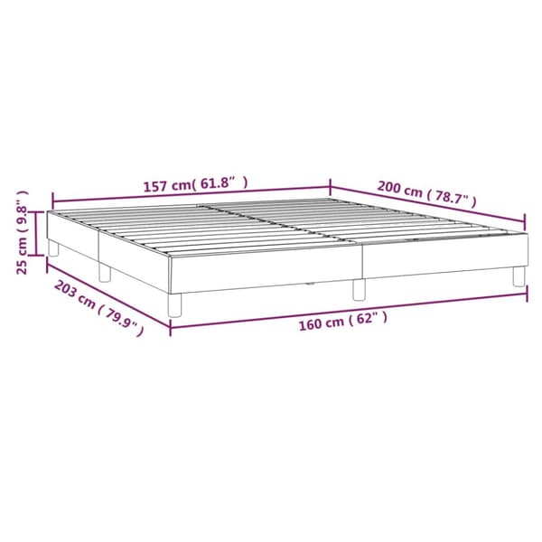 sengeramme 160x200 cm stof sort