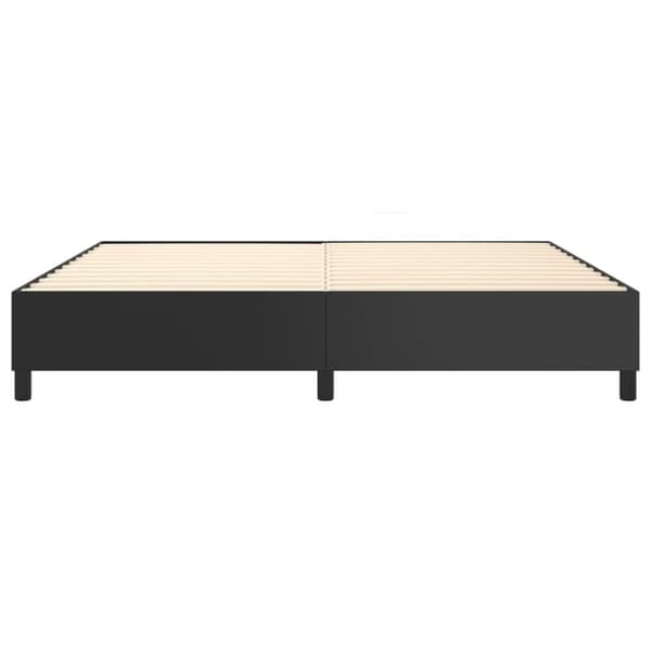 sengeramme 200x200 cm kunstlæder sort