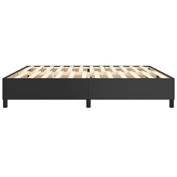 sengeramme 200x200 cm kunstlæder sort