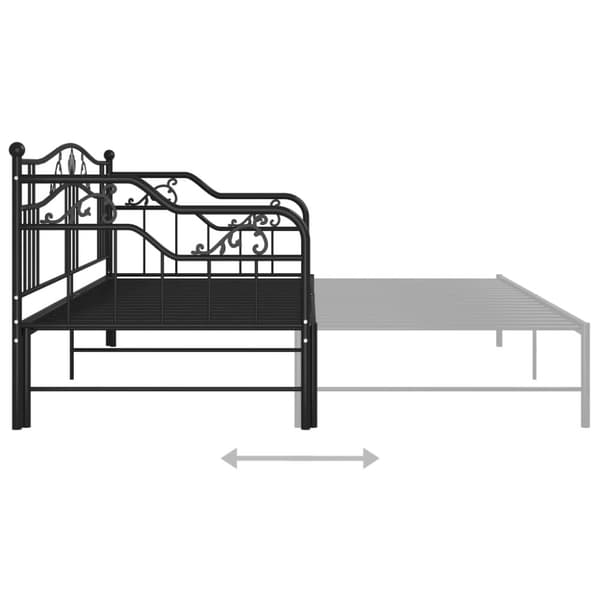 Vuodesohvan runko musta metalli 90x200 cm