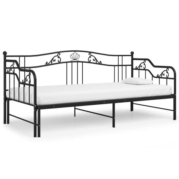 Vuodesohvan runko musta metalli 90x200 cm