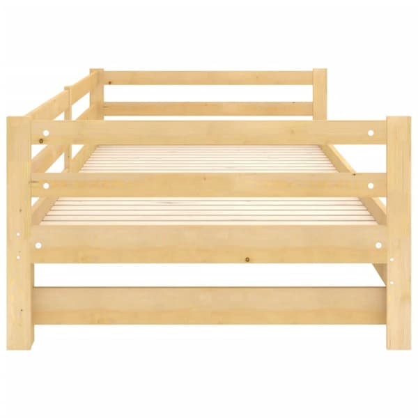 daybed med udtræk 2x(90x200) cm massivt fyrretræ