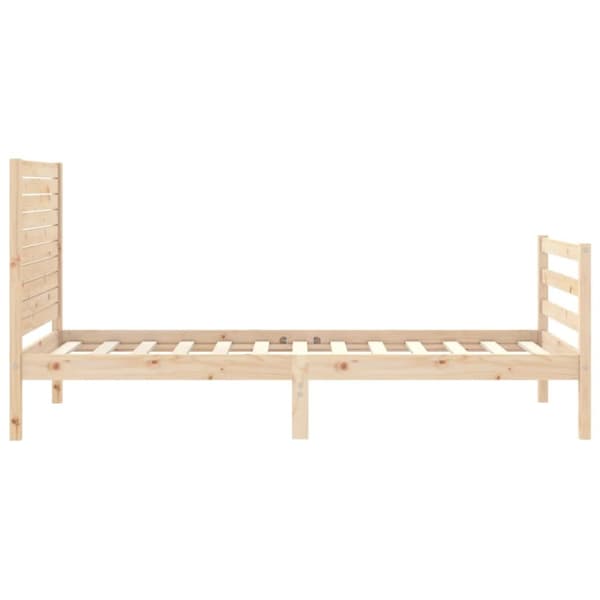 sengeramme med sengegavl 90x200 cm massivt træ