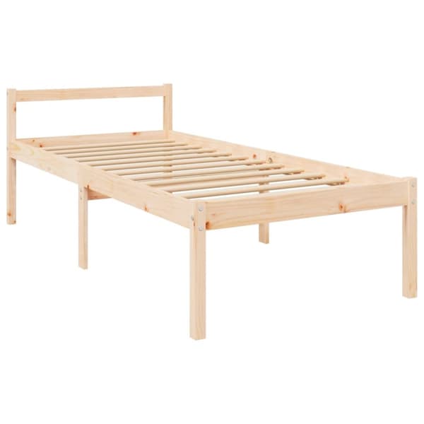 seniorseng med sengegavl 90x200 cm massivt træ