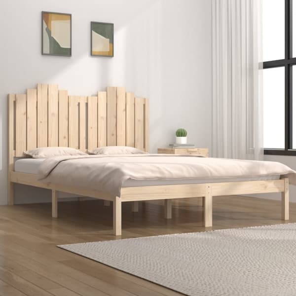 sengeramme 200x200 cm massivt fyrretræ