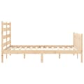 Miniatyrbillede 7 af 10: sengeramme med sengegavl 140x200 cm massivt træ hvid