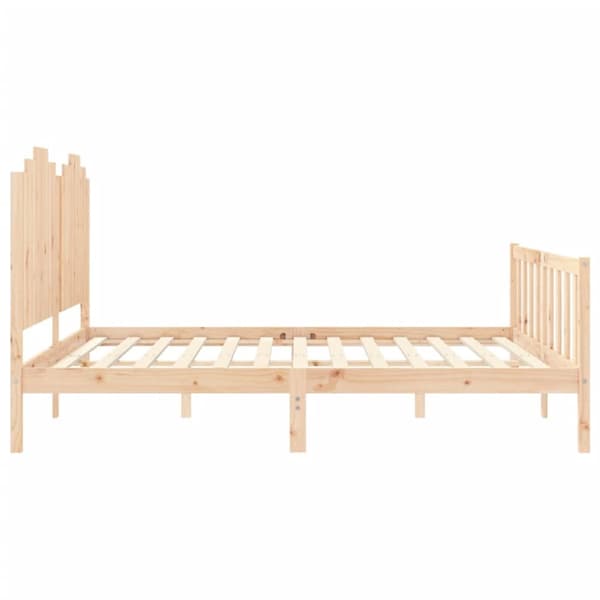 sengeramme med sengegavl 180x200 cm massivt træ