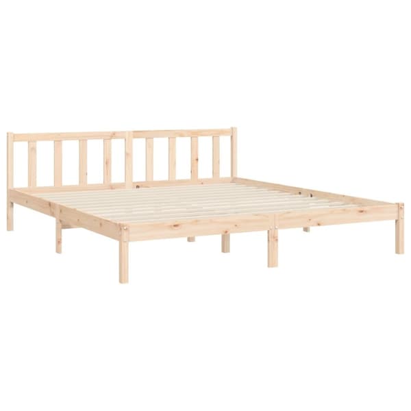 sengeramme med sengegavl 180x200 cm massivt træ