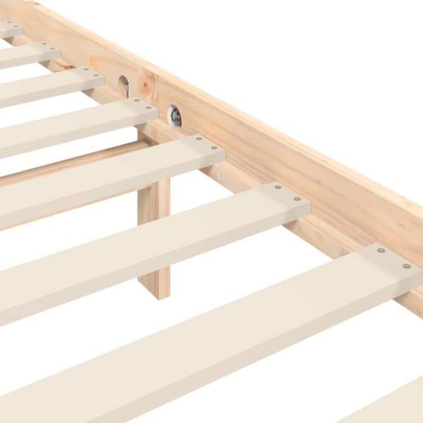 sengeramme med sengegavl 180x200 cm massivt træ