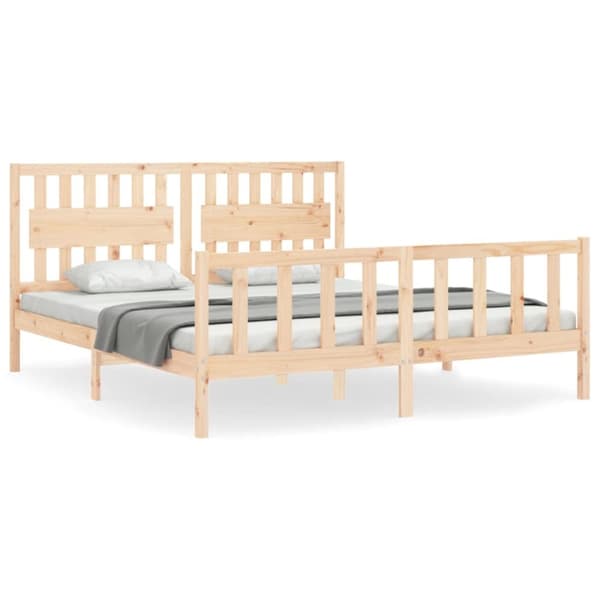Sängynrunko päädyllä Super King Size täysi puu