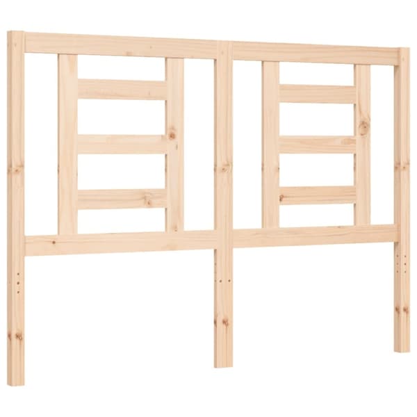 sengeramme med sengegavl 140x200 cm massivt træ hvid