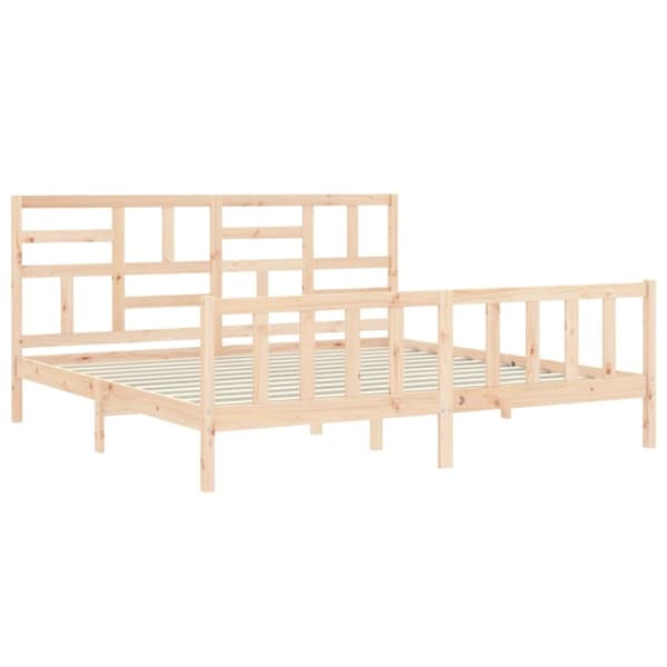 Sängynrunko päädyllä Super King Size täysi puu