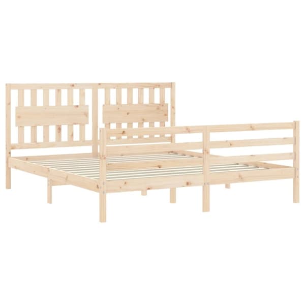 sengeramme med sengegavl Super King Size massivt træ