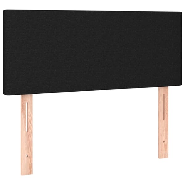 Ramsäng med madrass svart 100x200 cm tyg