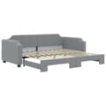 Miniatyrbillede 2 af 10: daybed med udtræk 90x200 cm stof lysegrå