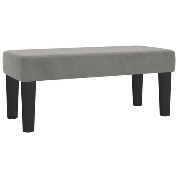 kontinentalseng med madras 80x200 cm fløjl lysegrå