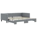 Miniatyrbillede 2 af 10: daybed med udtræk 100x200 cm stof lysegrå