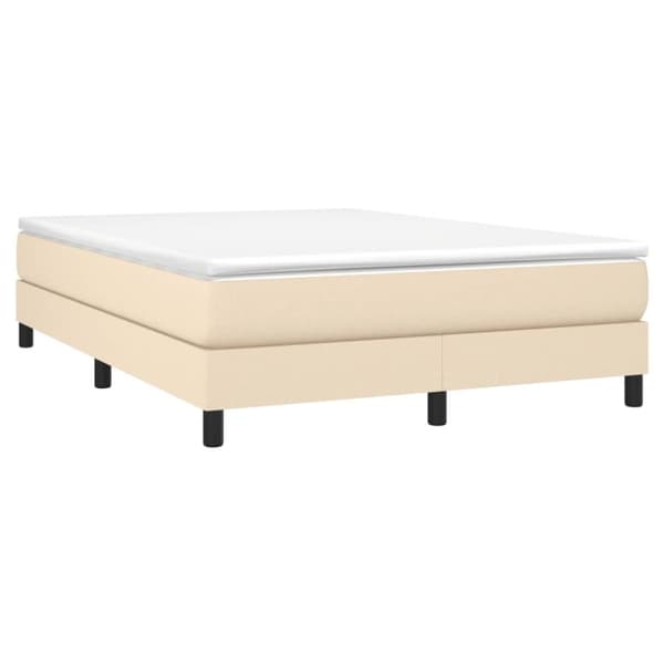 sengeramme 140x190 cm stof cremefarvet