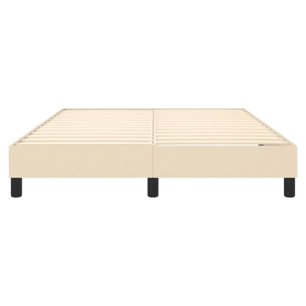 sengeramme 140x190 cm stof cremefarvet