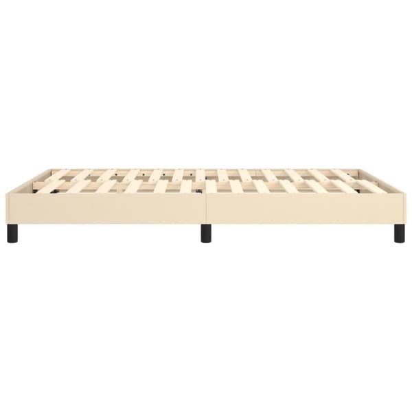 sengeramme 140x190 cm stof cremefarvet