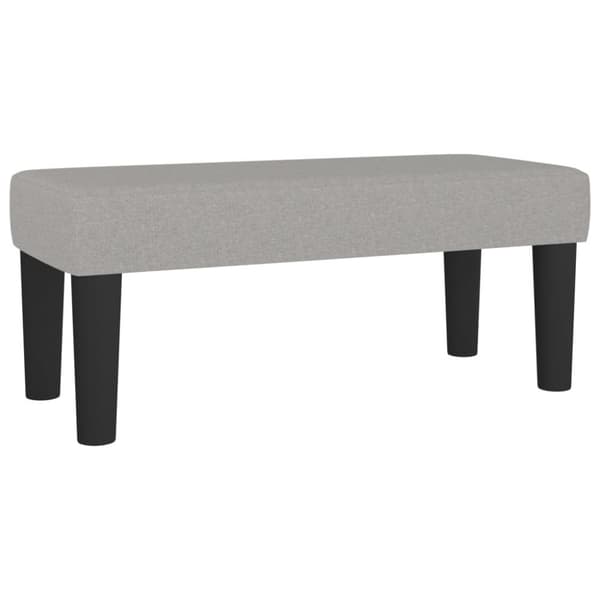 kontinentalseng med madras 90x200 cm stof lysegrå