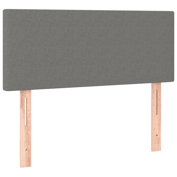 Ramsäng med madrass mörkgrå 80x200 cm tyg