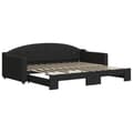 Miniatyrbillede 2 af 10: daybed med udtræk 90x200 cm stof sort