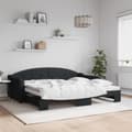Miniatyrbillede 1 af 10: daybed med udtræk 90x200 cm stof sort