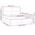 Miniatyrbillede 7 af 7: kontinentalseng med madras 180x200 cm stof sort