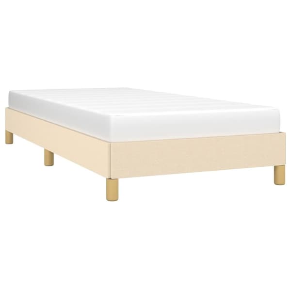 sengeramme 100x200 cm stof cremefarvet