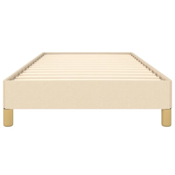 sengeramme 100x200 cm stof cremefarvet