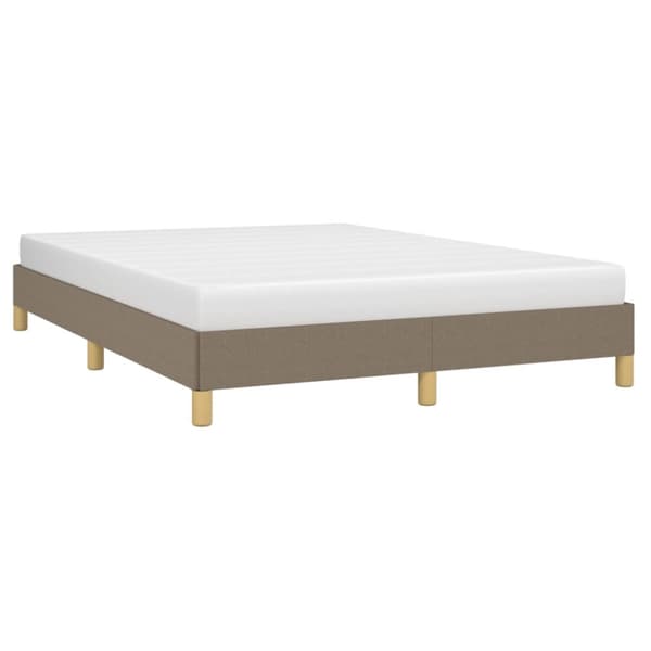 Sängynrunko ilman patjaa, taupe, 140x190 cm, verhoiltu kankaalla