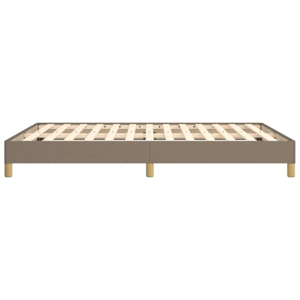 Sängynrunko ilman patjaa, taupe, 140x190 cm, verhoiltu kankaalla