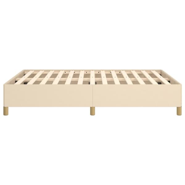 sengeramme uden madras 140x190 cm stof cremefarvet