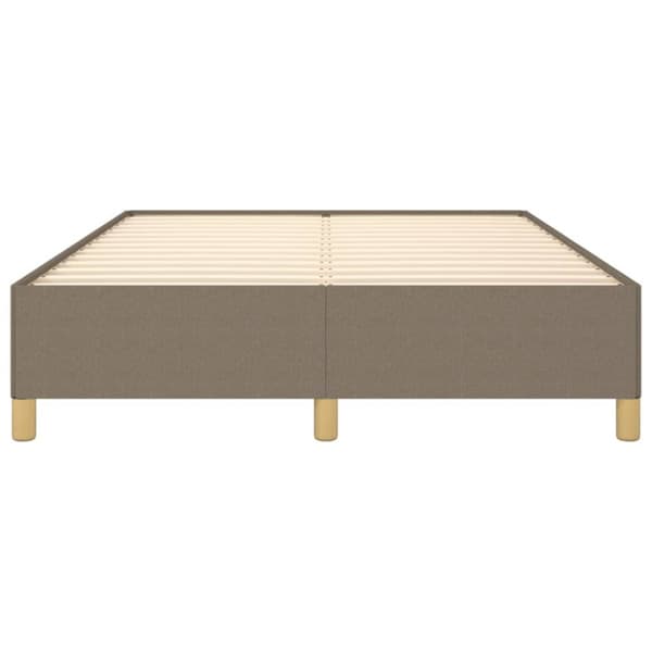 Sängynrunko ilman patjaa, taupe, 140x200 cm, verhoiltu kankaalla