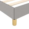 Miniatyrbillede 7 af 9: sengeramme med sengegavl 180x200 cm stof lysegrå
