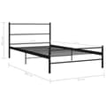 Miniatyrbillede 7 af 7: sengestel 90 x 200 cm metal sort