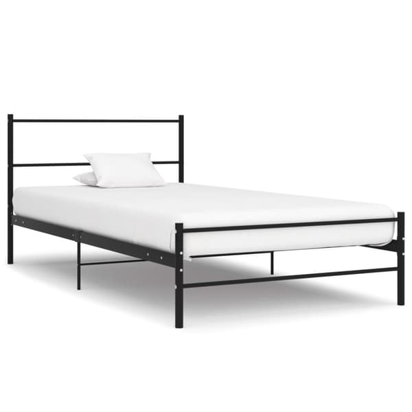 sengestel 90 x 200 cm metal sort
