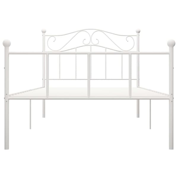 sengestel 90x200 cm metal hvid