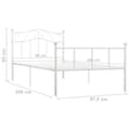 Miniatyrbillede 6 af 6: sengestel 90x200 cm metal hvid