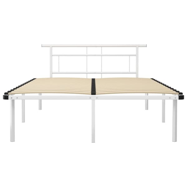 sengestel 140x200 cm metal hvid