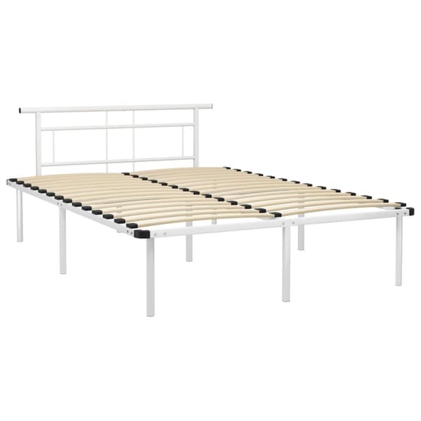 sengestel 140x200 cm metal hvid