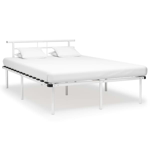 sengestel 140x200 cm metal hvid