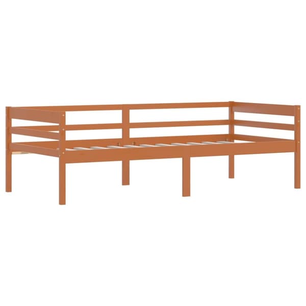 Sängram honungsbrun massiv furu 90x200 cm