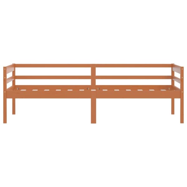 Sängram honungsbrun massiv furu 90x200 cm